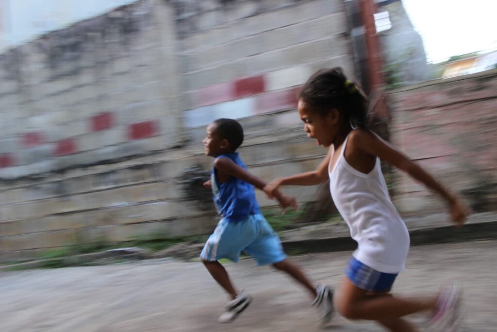 Photo of kids racing
